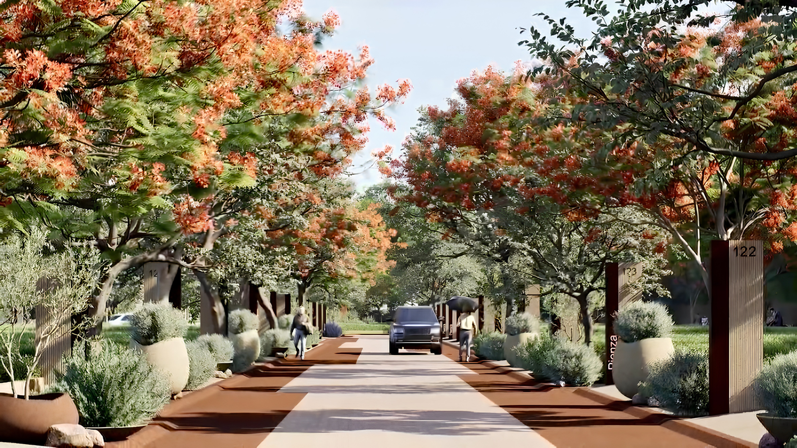 Merusri Sienna Devanahalli internal road view